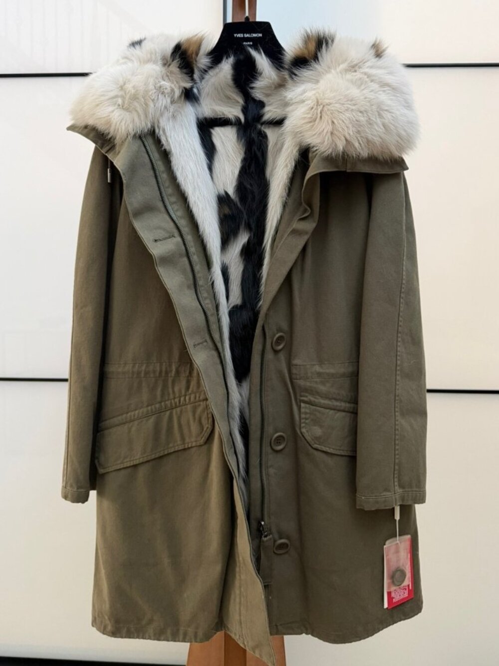 NWT - Yves Salomon Army Reversible Fox Fur Parka